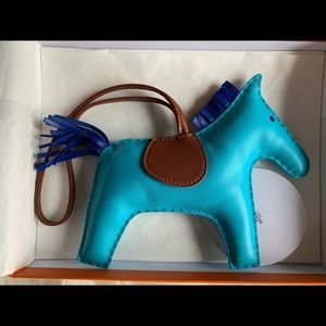 Hermes Rodeo GM Agneau Milo AG Bleu Azteque/Bleu Elect